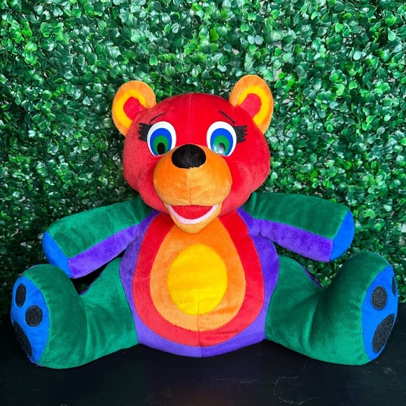 KOLOBE Other - Vintage KOLOBE Stuffed Animal Teddy Bear Rainbow Plush